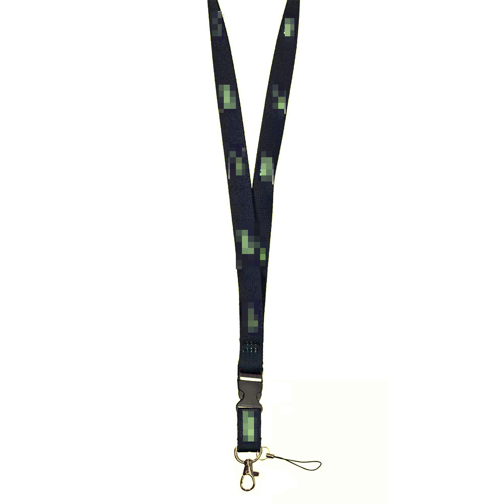 Strap Lanyard Black Green (12pcs/Pack)